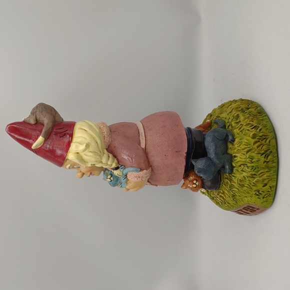 Crazy Cat Lady 9” Indoor Outdoor Gnome Big Mouth resin decor kitten kitty lover - Picture 6 of 12